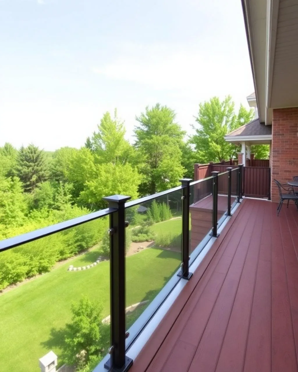Outdoor Deck Glass Railing installed by Best Glass Railings in Etobicoke, ON