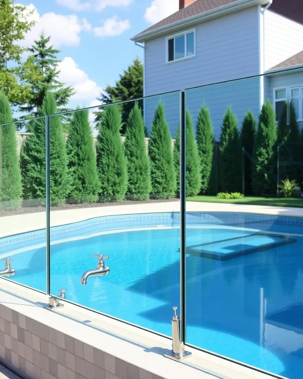 Pool Fence Glass Railing installed by Best Glass Railings in Scarborough, ON
