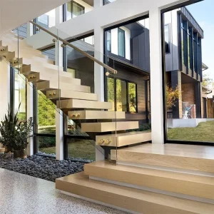 Steel Stringer Stairs With Landing