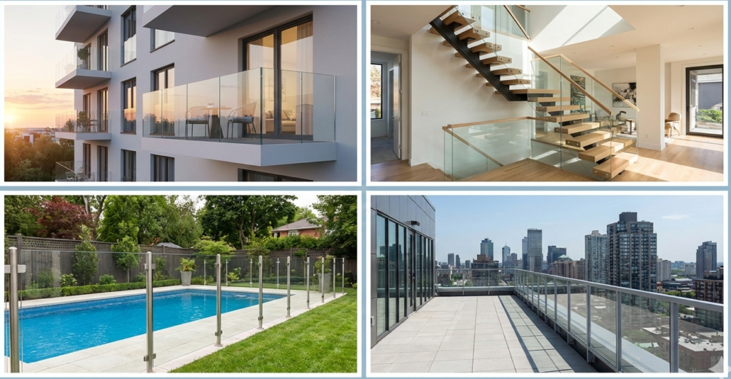 Where our Glass Railings are Used