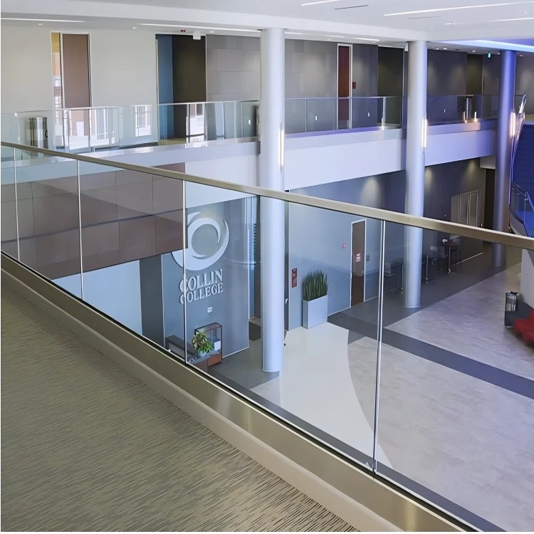 Commercial Top Rail Glass Railings