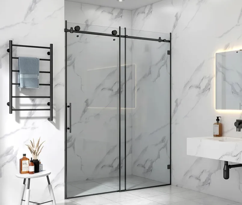 French glass shower enclosure