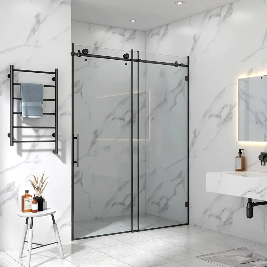French glass shower enclosure