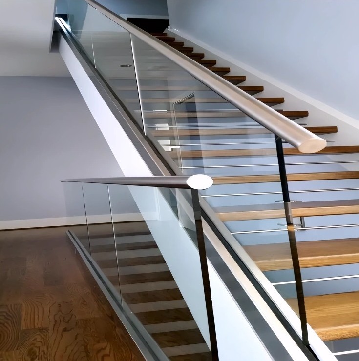 Top Rail Glass Railings for Stairs