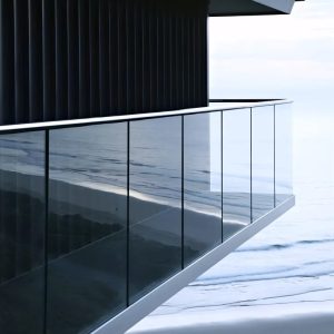 Exterior Top Rail Glass Railings