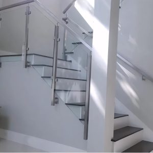 Semi-Frameless Glass Railings for interior Stairs